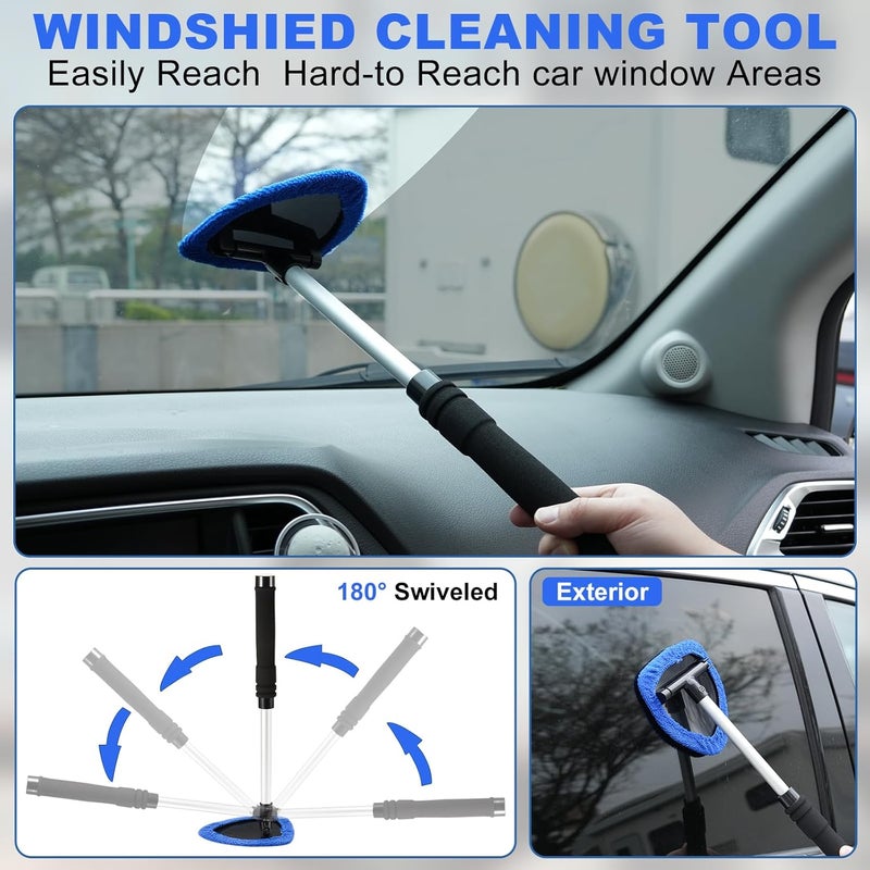 Viewsun Windshield Cleaner Tool, 14Pcs Car Interior Cleaning Kit, Car Detailing Kit Interior Cleaner, Car Detailing Brushes, Car Cleaning Gel, Inside Cleaning Supplies Accessories for Women Men - Image 2